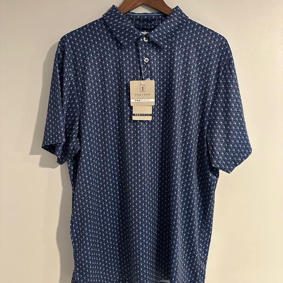 PGA Tour Other - NWT | PGA Tour Navy Patterned Men's Polo Shirt